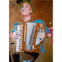 Load image into Gallery viewer, Police Dog Hogan Shahen Galichian mixed media on paper by Stella Tooth