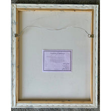 Load image into Gallery viewer, Reflections oil painting on canvas of people swimming in aqua blue by London based portrait artist Stella Tooth Back