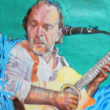 Load image into Gallery viewer, Robert Hokum of The Ealing Club, mixed media on paper artwork by Stella Tooth