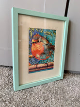 Load image into Gallery viewer, Robin pencil on paper artwork by Stella Tooth side view