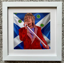 Load image into Gallery viewer, Rod Stewart digital painting by Stella Tooth inspired by photo by Solomon N&#39;Jie framed
