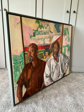 Load image into Gallery viewer, Frank Bowling ‘Cover Girl’ painting with Ben and Sacha oil portrait by Stella Tooth