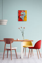 Load image into Gallery viewer, Get cape, wear cape fly on cradled gesso panel by Stella Tooth