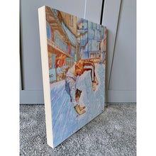 Load image into Gallery viewer, Manuele d’Aquino street performer South Bank London acrobat portrait drawing original artwork by Stella Tooth artist side
