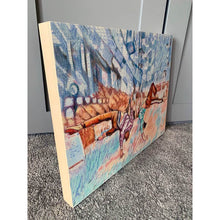 Load image into Gallery viewer, Jonathan Last and Manuele d’Aquino street performer acrobats South Bank London original drawing artwork by Stella Tooth