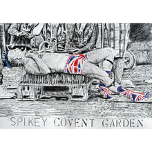 Load image into Gallery viewer, Spikey bed o nails artist pencil on paper by Stella Tooth artist