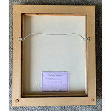 Load image into Gallery viewer, Spikey bed o’ nails performer oil painting on canvas in green and blue by London based portrait artist Stella Tooth