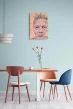 Load image into Gallery viewer, Spikey bed o’ nails Covent Garden London performer mixed media portrait art by London based artist Stella Tooth