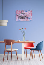 Load image into Gallery viewer, Spikey Union Jack busker performing in Covent Garden in London pencil drawing on paper artwork by Stella Tooth