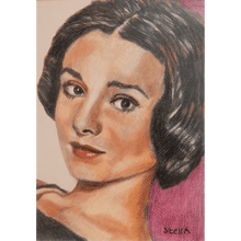Load image into Gallery viewer, Audrey Hepburn Pastel Artwork by Stella Tooth