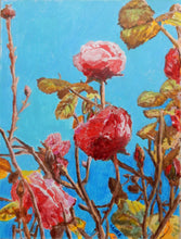Load image into Gallery viewer, Fine art print of Take time to smell the roses oil painting by Stella Tooth floral artist
