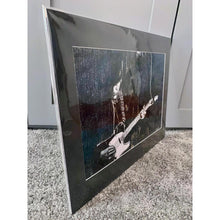 Load image into Gallery viewer, The Trembling Wilburys musicians performing at the Half Moon Putney mixed media drawing on paper artwork by artist Stella Tooth side