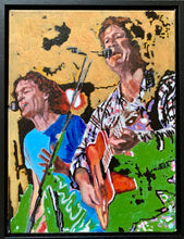 Load image into Gallery viewer, The Fabulous Electric Zimmermen band performing at the Half Moon Putney oil on canvas painting by artist Stella Tooth
