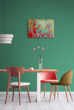 Load image into Gallery viewer, The Selecter musicians and singer performing live mixed media drawing on paper artwork in neon colours and gold by Stella Tooth