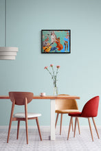 Load image into Gallery viewer, The SO Trio performing in Brighton oil on canvas artwork by Stella Tooth