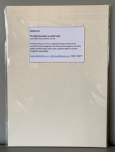 Load image into Gallery viewer, Fine art print reproduction of The Tightrope Walker original artwork mixed media on paper by Stella Tooth busker art Back view