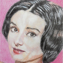 Load image into Gallery viewer, Audrey Hepburn by Stella Tooth artist
