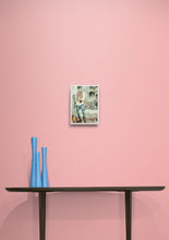 Load image into Gallery viewer, The Puppeteer Fine Art Print reproduction of a mixed media artwork on paper by Stella Tooth busker art Wall view