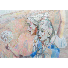 Load image into Gallery viewer, The tightrope walker mixed media drawing on paper artwork by Stella Tooth