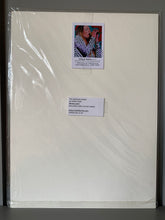 Load image into Gallery viewer, Fine art print reproduction of original mixed media artwork of The Tightrope Walker Venice by Stella Tooth Busker art Back view