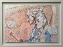 Load image into Gallery viewer, The tightrope walker mixed media drawing on paper artwork by Stella Tooth