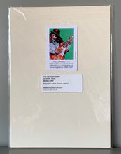 Load image into Gallery viewer, Fine Art Print reproduction of The Tightrope Walker mixed media on paper artwork by Stella Tooth busker art back view