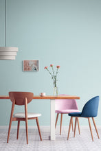 Load image into Gallery viewer, The tightropewalker teal fine art print reproduction of original mixed media artwork by Stella Tooth Wall view