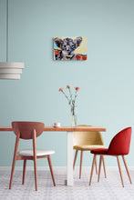 Load image into Gallery viewer, Thai tiger cub by Stella Tooth portrait original mixed media animal artwork room view