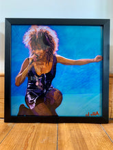 Load image into Gallery viewer, Tina Turner digital painting by Stella Tooth inspired by photo by Sol N'Jie framed