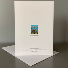 Load image into Gallery viewer, Top of the poppies Fine Art Greetings Card 3 pack