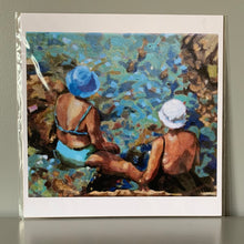 Load image into Gallery viewer, Fine art print reproduction of Vecchie Amiche oil painting on canvas by Stella Tooth bather art.
