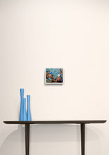 Load image into Gallery viewer, Fine art print reproduction of Vecchie Amiche oil painting on canvas by Stella Tooth bather art. Room view.