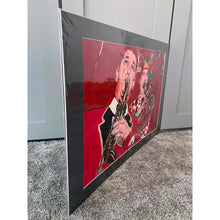 Load image into Gallery viewer, Mixed media on paper artwork of Whoopee Band Richard White and Malcolm Sked by Stella Tooth who is resident artist at the Half Moon Putney side