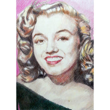 Load image into Gallery viewer, Portrait of Marilyn Monroe in her youth pencil on paper in frame by London based portrait artist Stella Tooth