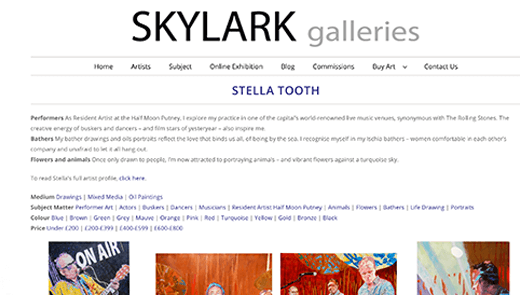 Skylark Galleries reopens on the South Bank - and takes flight online!