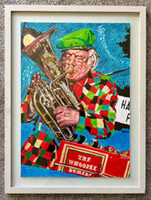 Load image into Gallery viewer, Bob Kerr's Whoopee Band pencil on paper by Stella Tooth artist in frame
