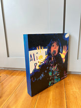 Load image into Gallery viewer, Cloudbusting Kate Bush tribute oil on cradled gesso panel by Stella Tooth side view
