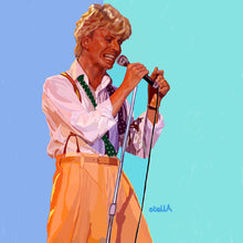 Load image into Gallery viewer, Digital painting of David Bowie by Stella Tooth artist
