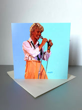 Load image into Gallery viewer, Greetings card featuring artwork of David Bowie by Stella Tooth artist
