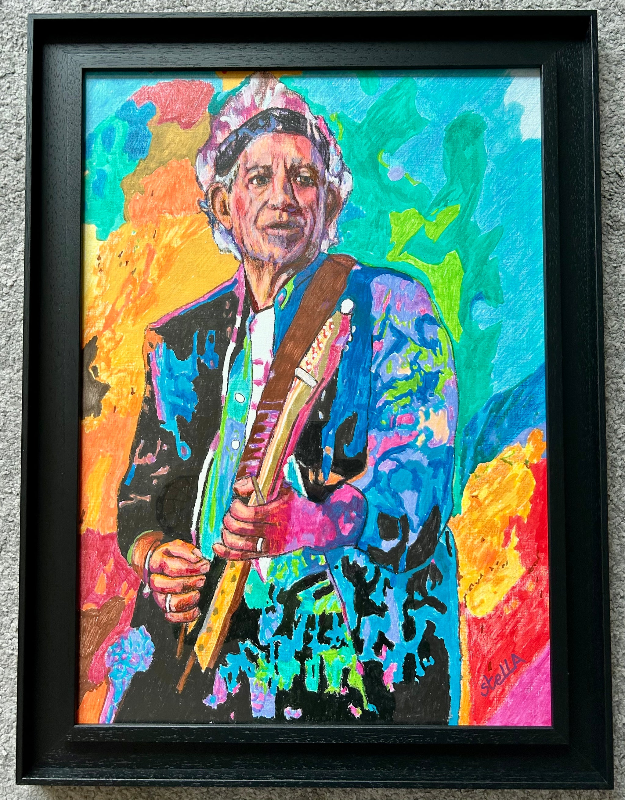 Keith Richards Rolling Stones portrait by Stella Tooth