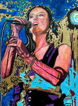 Load image into Gallery viewer, Leah Weller at the Half Moon Putney mixed media on paper by Stella Tooth
