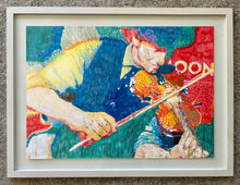 Load image into Gallery viewer, Police Dog Hogan's Eddie Bishop pencil on paper by Stella Tooth artist in frame
