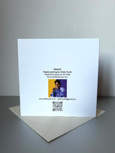Load image into Gallery viewer, Greetings card back printed from digital painting of musician Prince by Stella Tooth artist.
