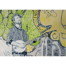 Load image into Gallery viewer, Banjo Player Jimmy Grayburn Pencil on Paper Artwork by Stella Tooth Artist
