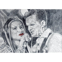 Load image into Gallery viewer, CASH and Carter at the Half Moon Putney Original Drawing by Stella Tooth
