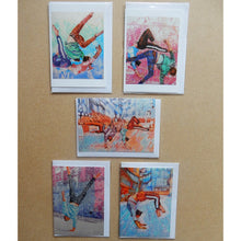 Load image into Gallery viewer, A Variety Pack of Acrobat Blank Art Cards by Stella Tooth
