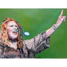 Load image into Gallery viewer, T’pau Carol Decker mixed media on paper artwork by Stella Tooth
