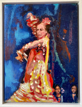 Load image into Gallery viewer, Flamenco dancer oil on canvas by Stella Tooth London artist front view
