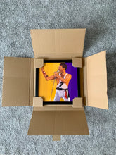 Load image into Gallery viewer, Freddie Mercury digital painting by Stella Tooth musician artist inspired by photo by Solomon N&#39;Jie packaged for sale
