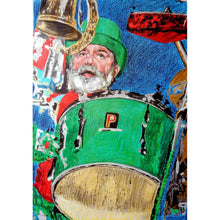 Load image into Gallery viewer, Bob Kerr’s Whoopee Band Henri Harrison mixed media on paper by Stella Tooth
